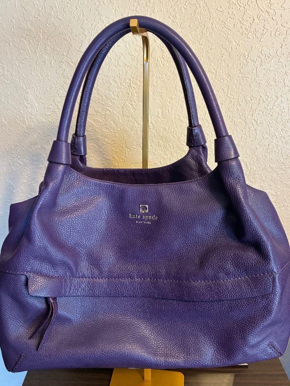 Kate Spade Satchel – Purple Pebbled Leather